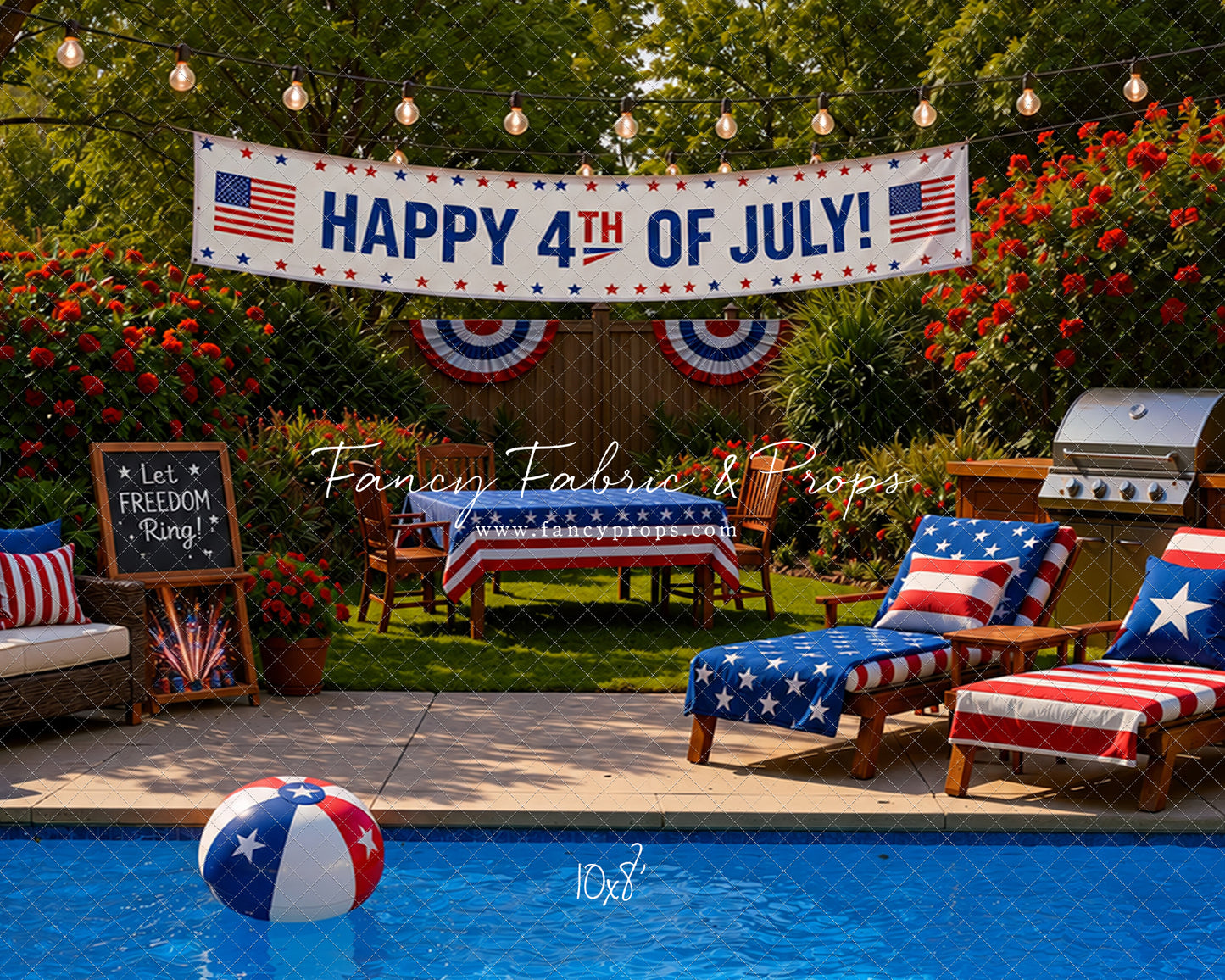 Red, White & Poolside Nights - With Sweep Option
