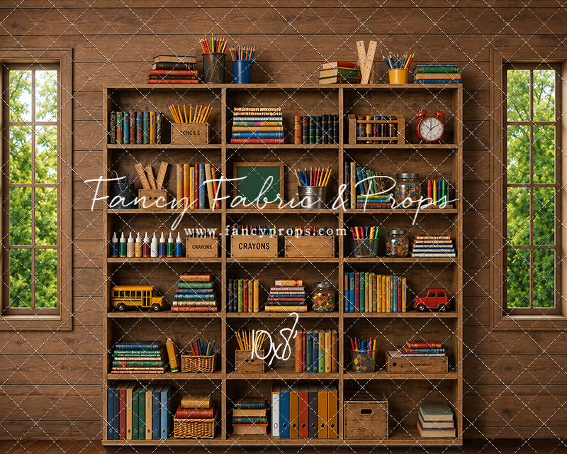 Rustic Schoolhouse Bookshelf - With Sweep Option
