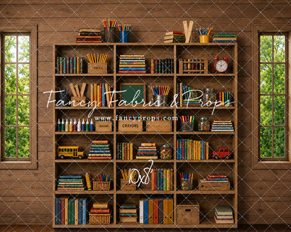 Rustic Schoolhouse Bookshelf - With Sweep Option