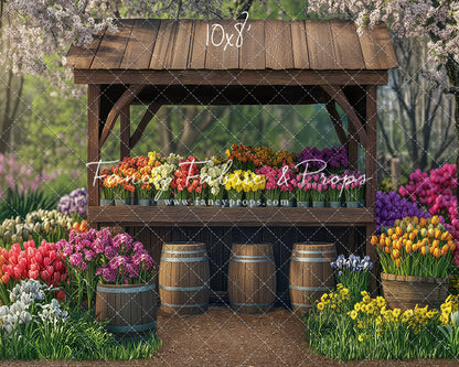 Rustic Spring Flower Stand - With Sweep Option