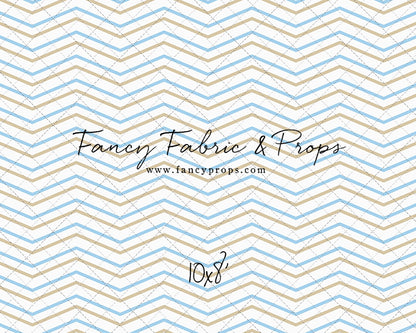 Simple Blue & Tan Chevron