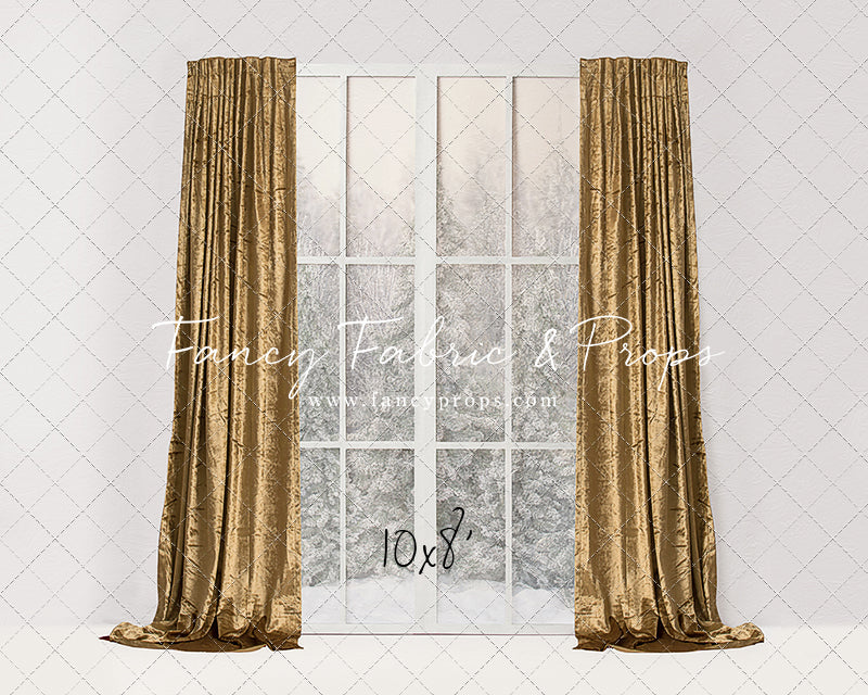 Simple Christmas Mantle Window