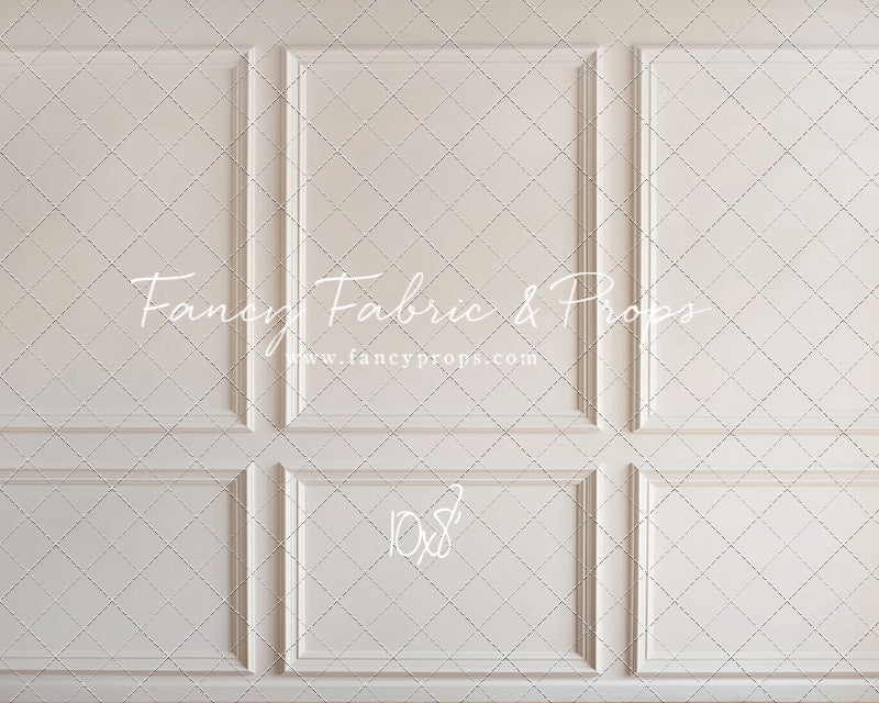 Simple Ivory Panel Wall - With Winter's Grace Floor Sweep Option