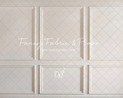 Simple Ivory Panel Wall - With Winter's Grace Floor Sweep Option