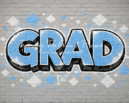 Sky & White Grad - With Sweep Option