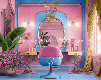 Stacie's Salon - Blue - With Sweep Option