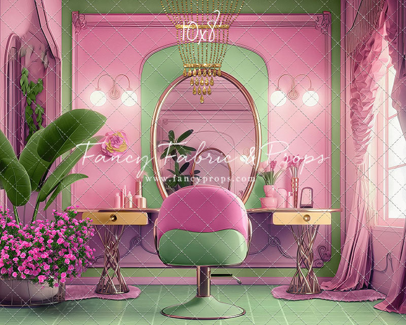 Stacie's Salon - Green - With Sweep Option