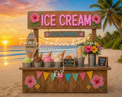 Sunset Ice Cream Stand - With Sweep Option