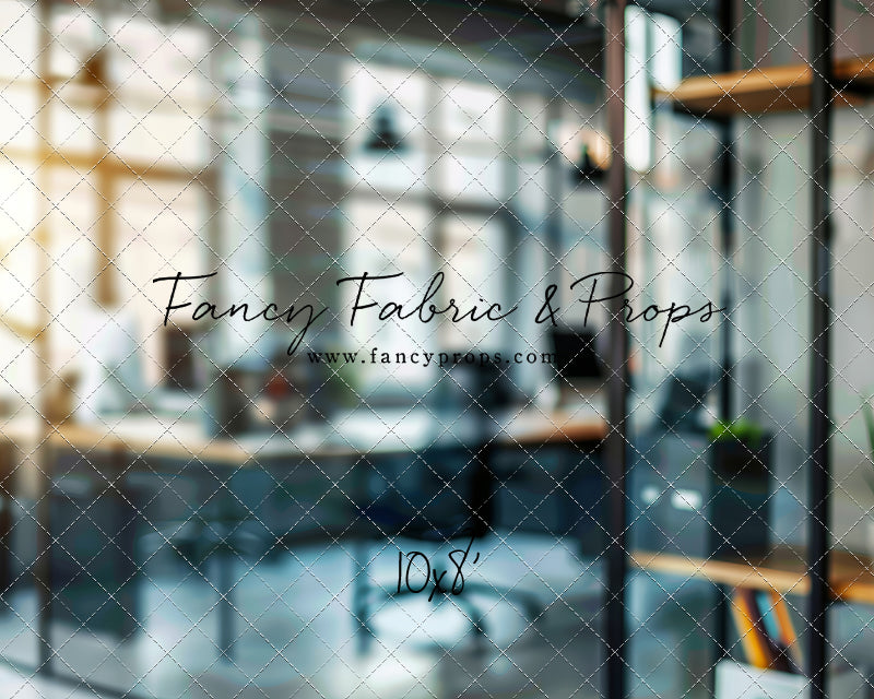 Sunset Office View - Horizontal Headshot Photography Backdrop