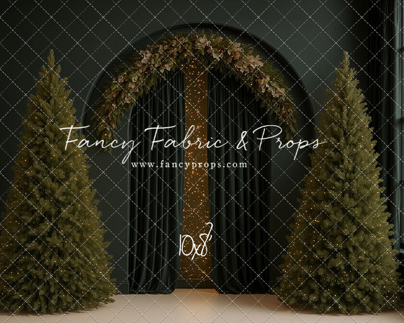 Velvet Christmas Arch - With Sweep Option