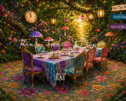 Blooming Garden Tea Party - With Sweep Option