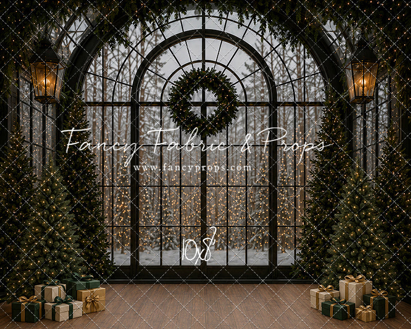 Moody Holiday Window View - with Sweep Option