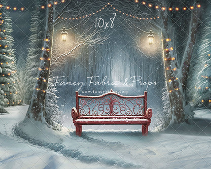 Snowy Bench - Red - with Sweep Option