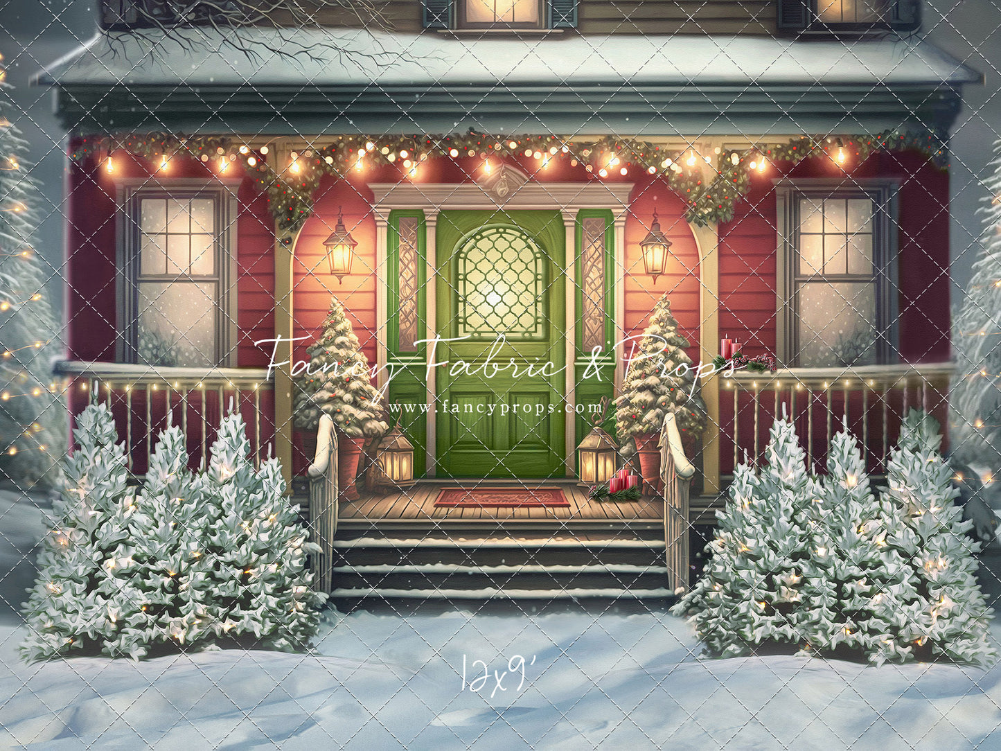 Merry Porch Greetings - Extra Lights - with Sweep Option