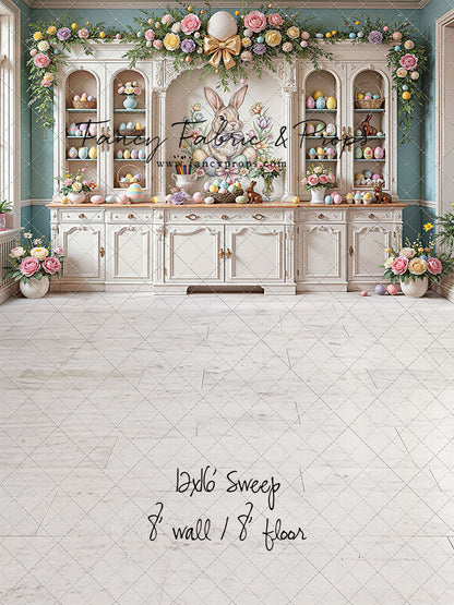 Easter Cupboard - White Floor - With Sweep Option