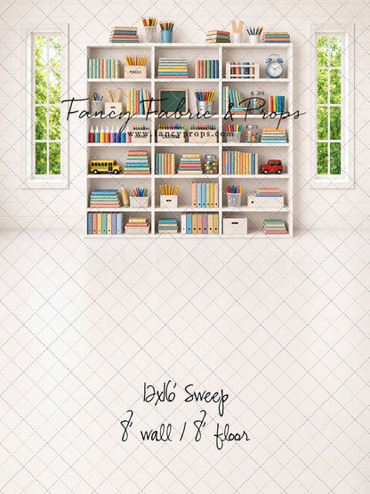 Pastel Classroom Bookshelf - With Sweep Option