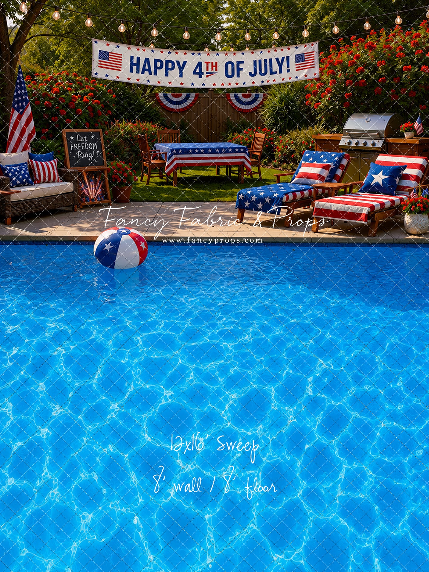 Red, White & Poolside Nights - With Sweep Option