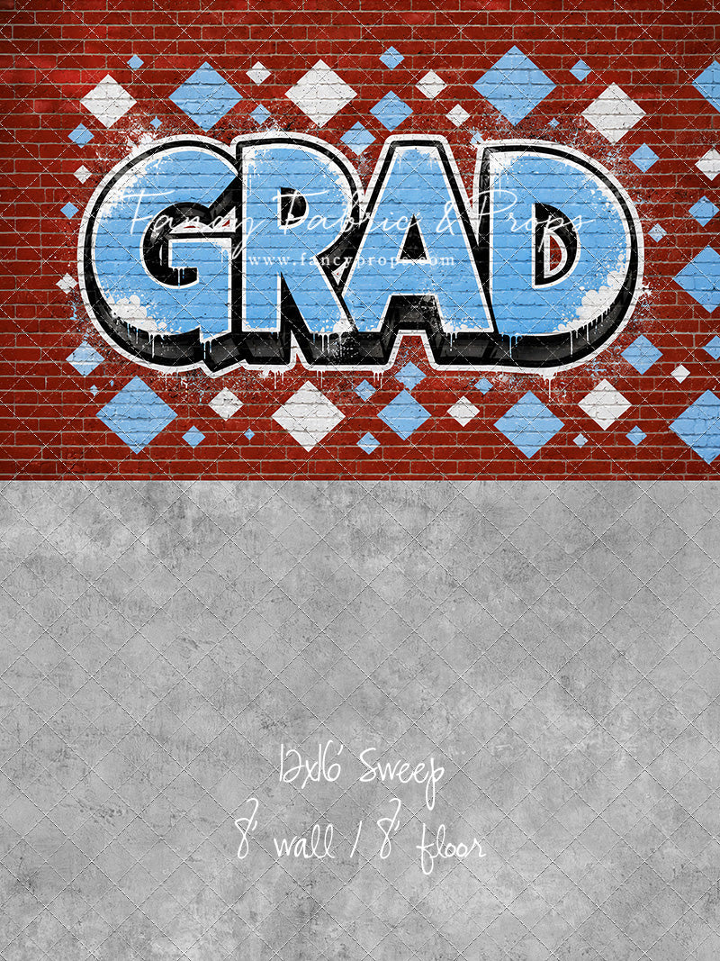 Baby Blue & White Grad - With Sweep Option