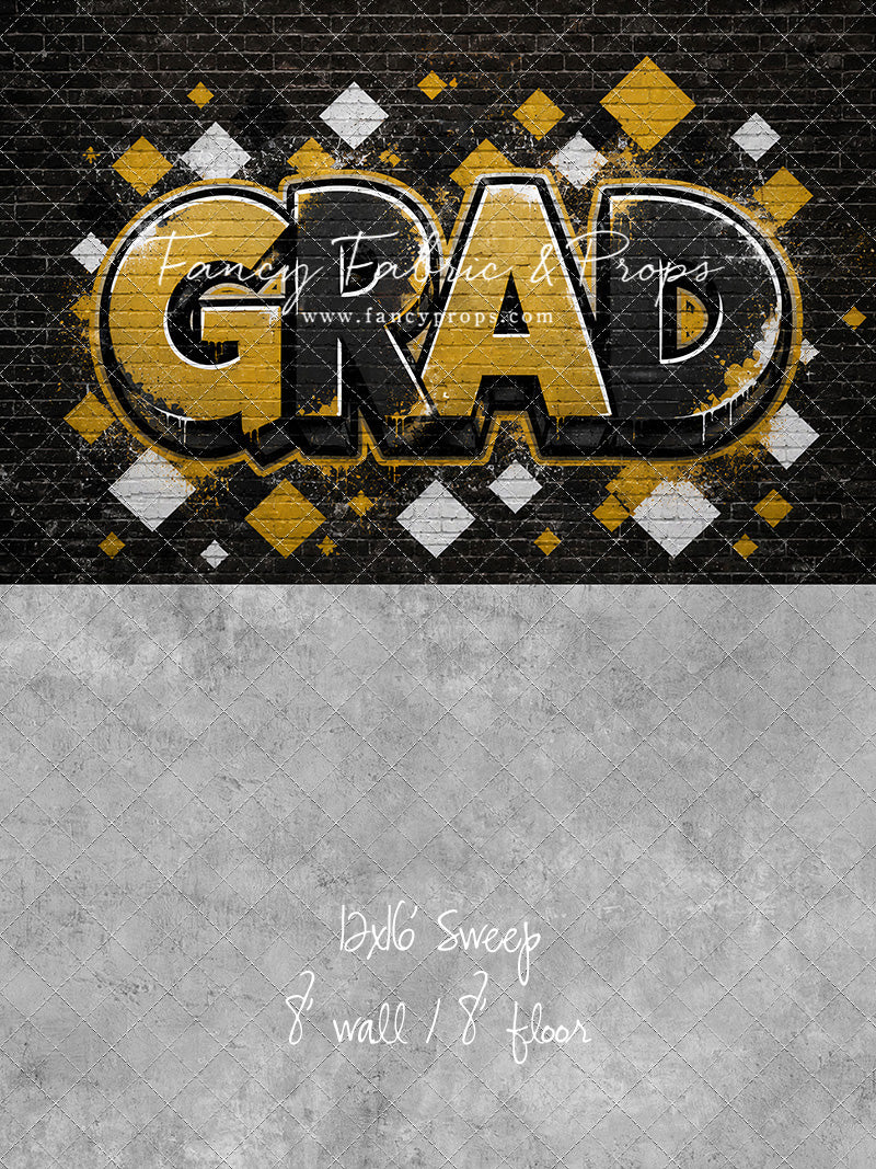 Black & Gold Grad - With Sweep Option