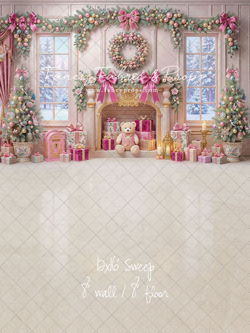 Blush Holiday Hearth - with Sweep Option