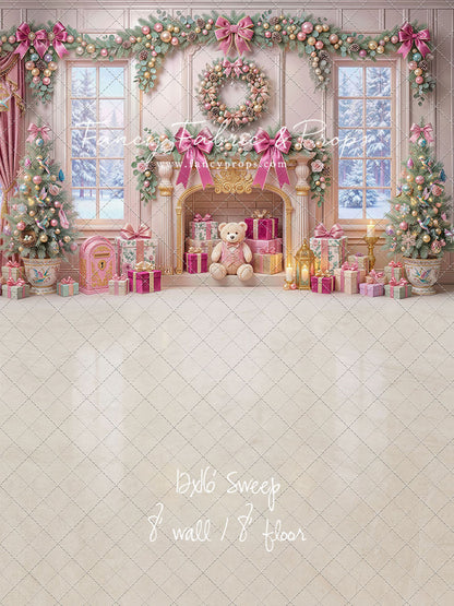 Blush Holiday Hearth - with Sweep Option