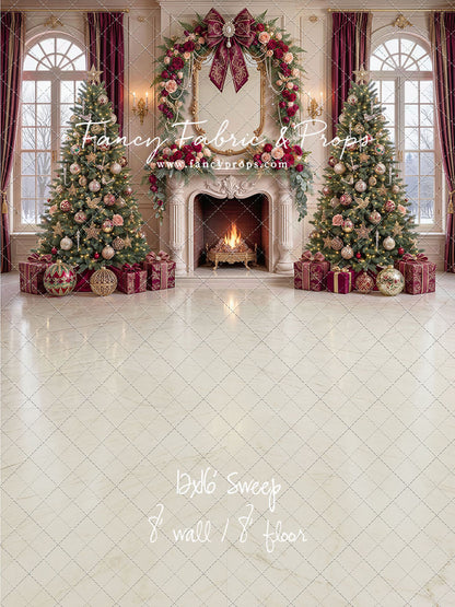 Christmas Rose Parlor - with Sweep Option