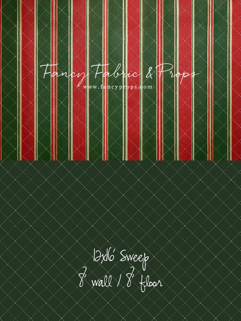 Classic Christmas Stripe - With Sweep Option