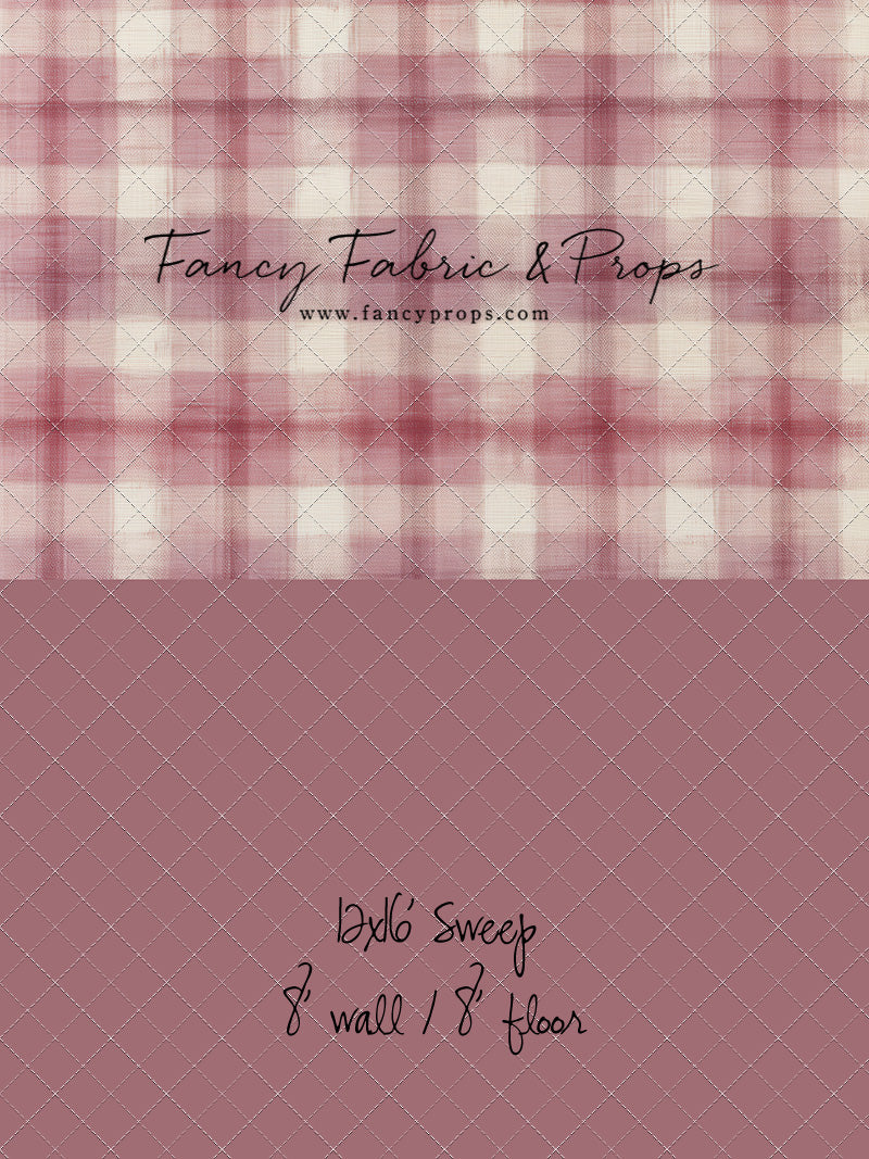 Cranberry Plaid - With Sweep Option