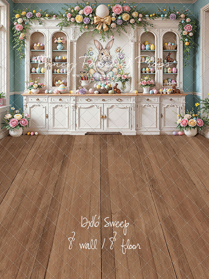Easter Cupboard - Wood Floor - With Sweep Option
