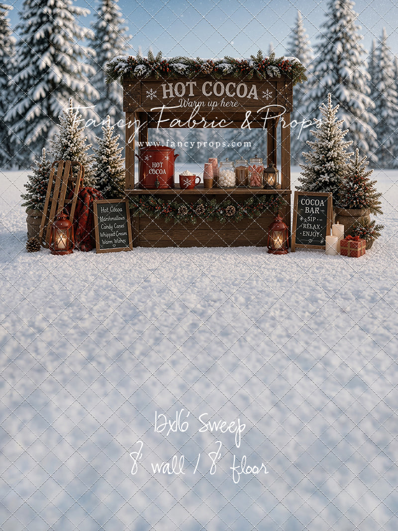Frosted Forest Cocoa Cart - With Sweep Option