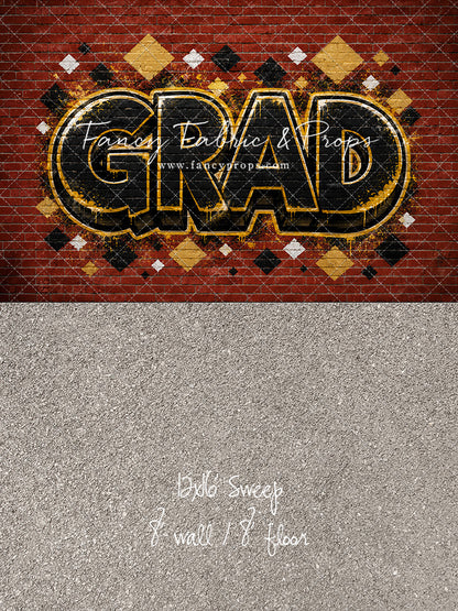 Gold & Black Grad - With Sweep Option