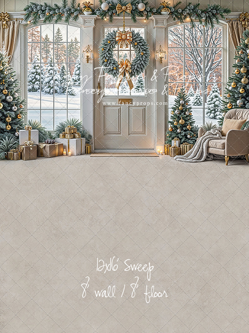 Golden Noel Entryway - with Sweep Option