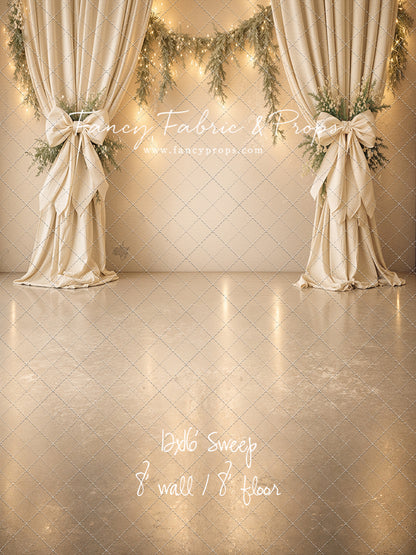 Ivory Christmas Curtain Call - With Sweep Option