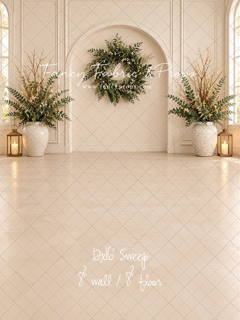 Ivory Evergreen Arch - With Sweep Option
