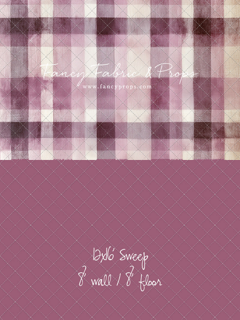 Mulberry Plaid - With Sweep Option