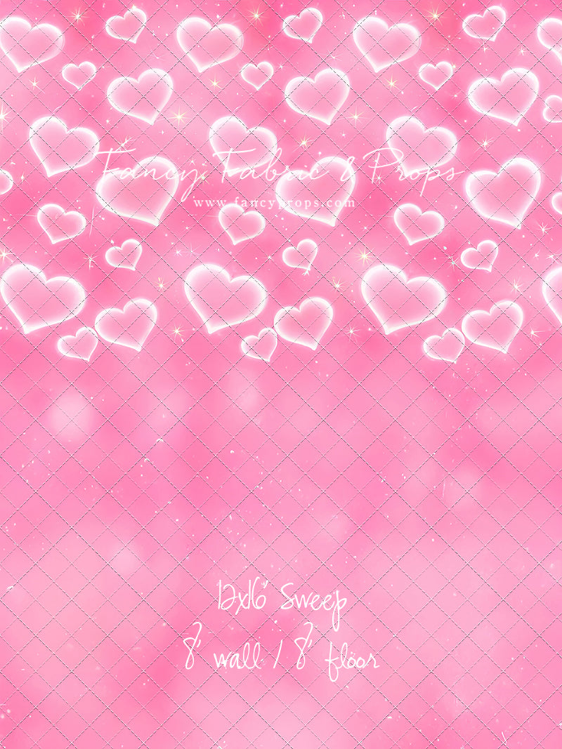 Pink Puffy Hearts - With Sweep Option