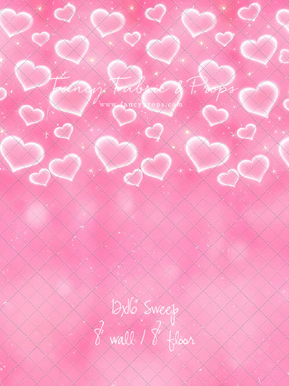 Pink Puffy Hearts - With Sweep Option