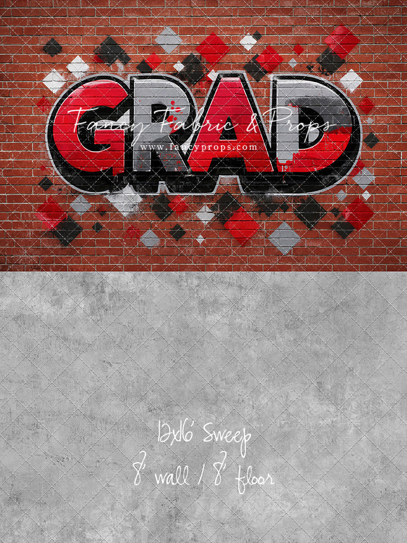 Red, Black & Gray Grad - With Sweep Option