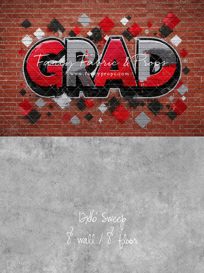 Red, Black & Gray Grad - With Sweep Option