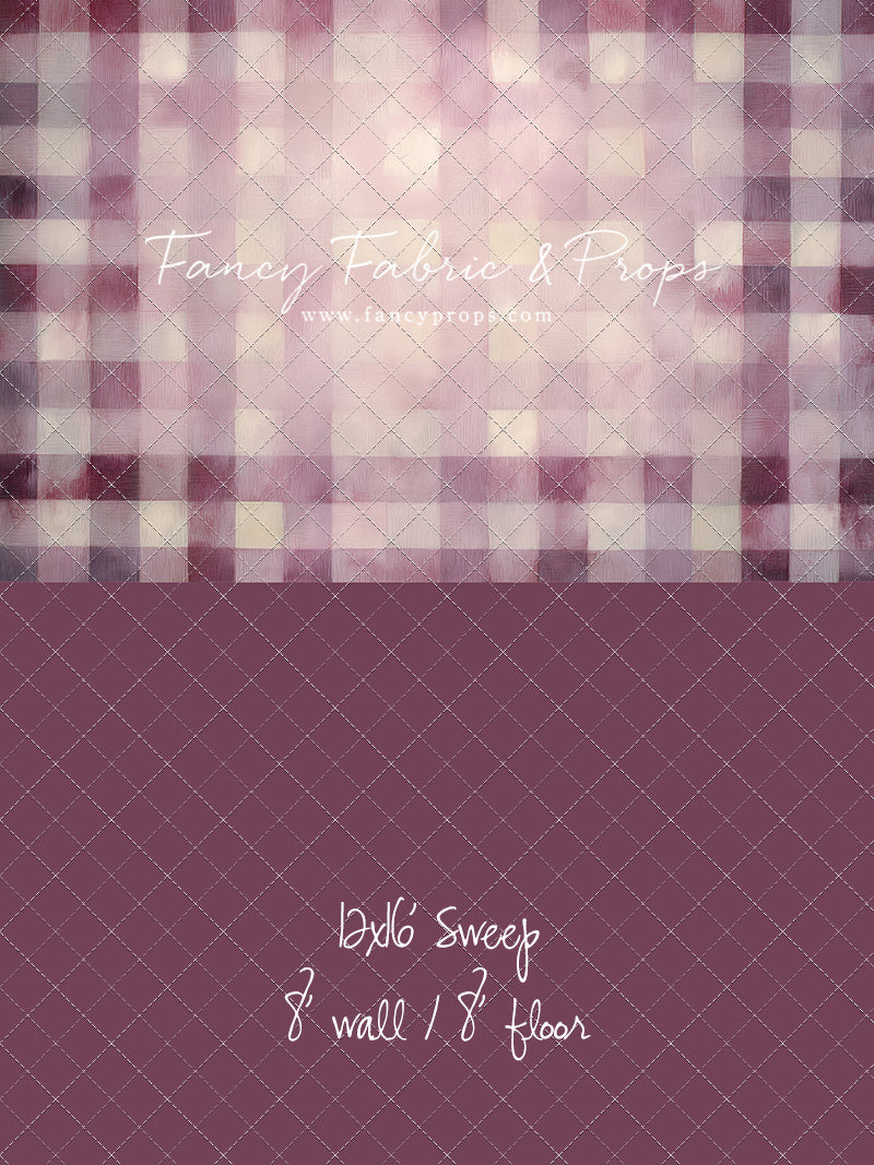 Rose Quartz Plaid - With Sweep Option