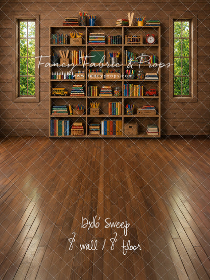 Rustic Schoolhouse Bookshelf - With Sweep Option