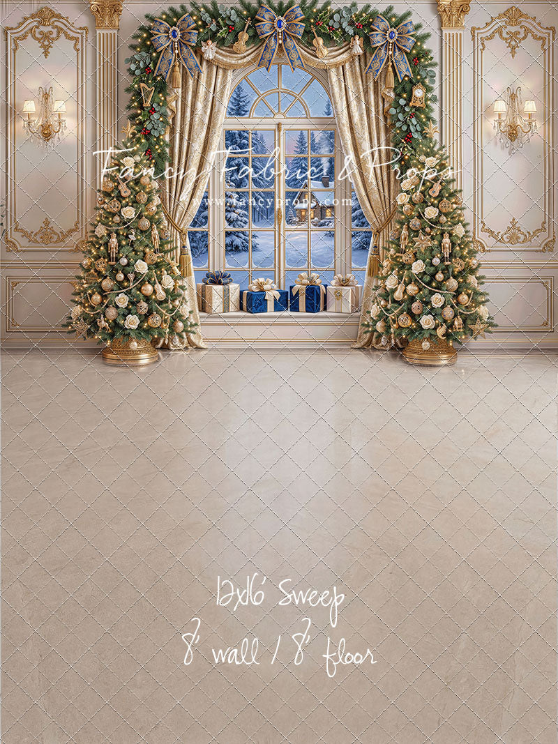 Sapphire & Gold Holiday Window - with Sweep Option