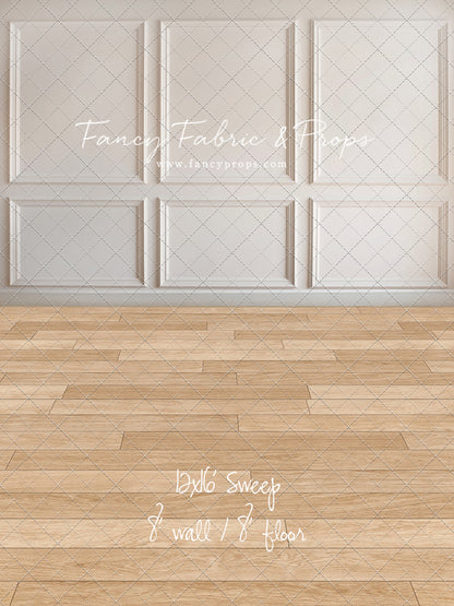 Simple Ivory Panel Wall - With Winter's Grace Floor Sweep Option