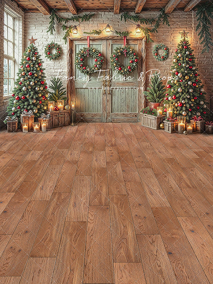 The Christmas Cabin Porch - with Sweep Option