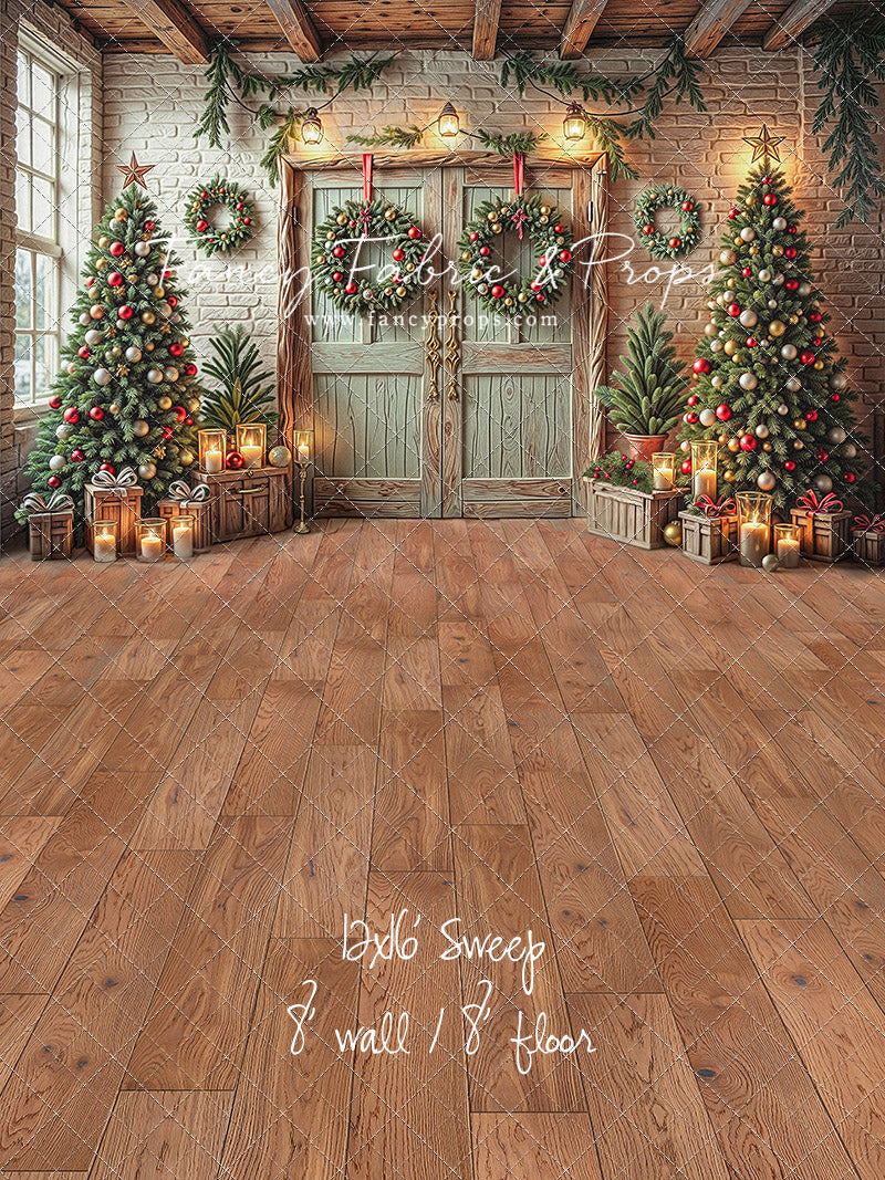 The Christmas Cabin Porch - with Sweep Option
