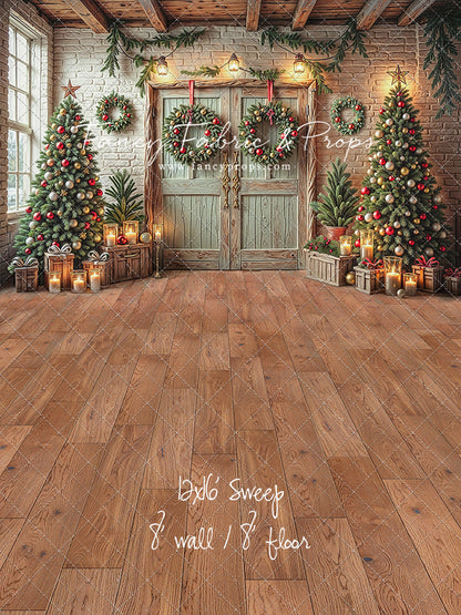 The Christmas Cabin Porch - with Sweep Option