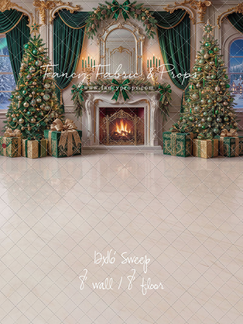 The Emerald Christmas Hearth  - with Sweep Option