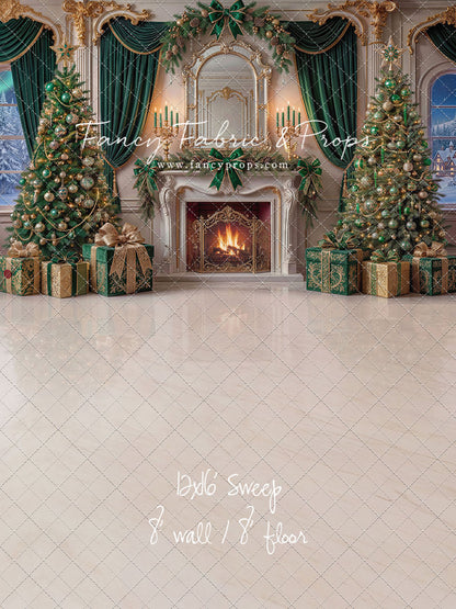 The Emerald Christmas Hearth  - with Sweep Option