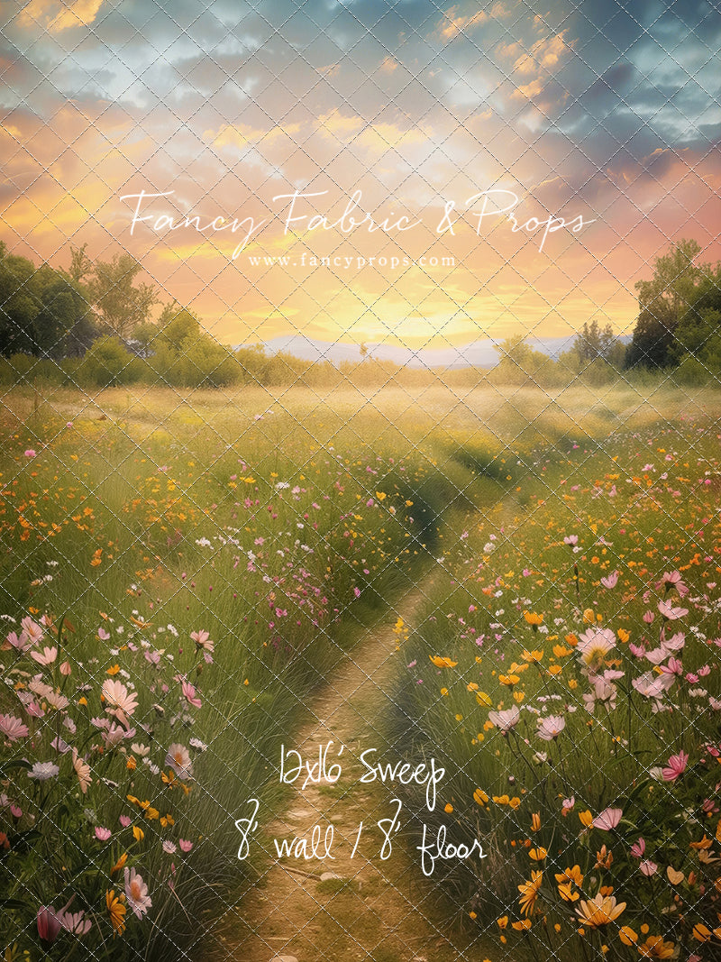 Wildflower Sunset Path  - With Sweep Option