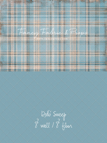 Winter Sky Gingham - With Sweep Option
